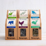 50 packs of mao feng green tea, peppermint leaves, lemon and ginger, earl grey strong, everyday brew, and green tea with mint