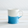 Close up of blue mug