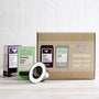 loose leaf gift set containing tea strainer, loose everyday brew, and loose peppermint tea