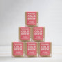 pyramid of cold brew pink grapefruit tea boxes