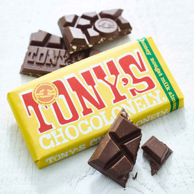 tony's chocolonely milk chocolate almond honey nougat