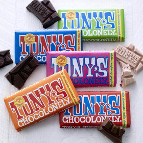 tony's chocolonely dark almond sea salt chocolate